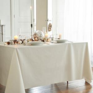 Nappe enduite ovale 160 x 200 cm dorée