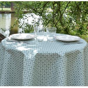 Nappe enduite ronde 160 x 160 cm verte