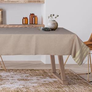 Nappe lurex coton beige / or 150x250