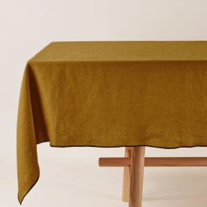 Nappe rectangulaire en lin bronze 170x320 cm