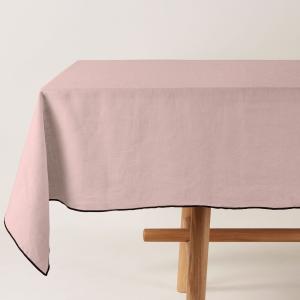 Nappe rectangulaire en lin rose 170x250 cm