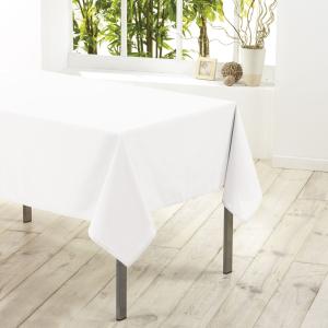 Nappe rectangulaire unie essentiel polyester blanc 140x200…