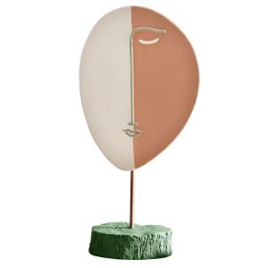 Objet décoration à poser en résine orange terracotta