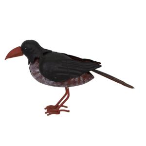 Oiseau en métal noir et marron 24 x 7 x 14 cm