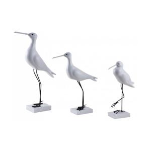 Oiseaux de mer en bois sur pieds (lot de 3)