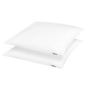 Oreiller duo enveloppe coton blanc (lot de 2) 60x60 cm