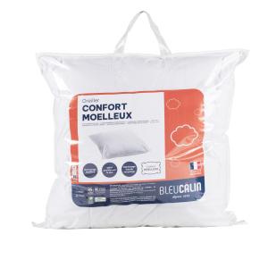 Oreiller medium en polyester recyclé blanc 60x60