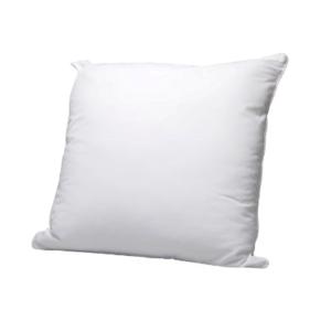 Oreiller naturel enveloppe coton bio moelleux blanc 60x60 cm