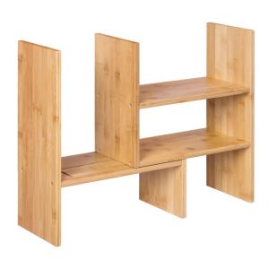 Organisateur de bureau modulable à 3 formes bambou naturel