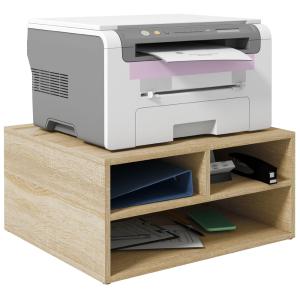 Organiseur bureau 3 compartiments aspect bois noir