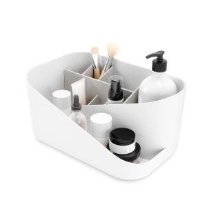 Organiseur cosmétique compartimenté, plastique blanc