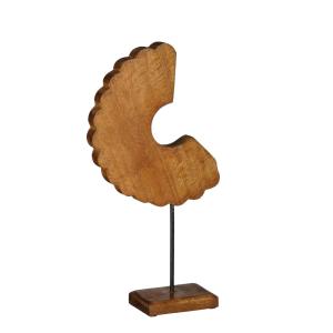 Ornement sur pied en bois de manguier marron L39