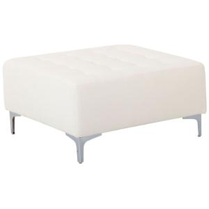 Ottoman cuir pu blanc
