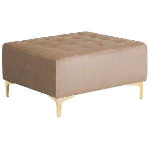 Ottoman velours beige sable