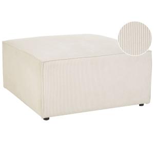 Ottoman velours côtelé beige clair