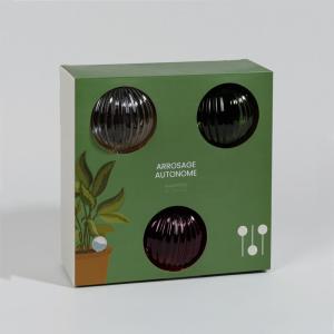 Oyas en verre rouge, vert et transparent (x3)