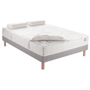 Pack 1 surmatelas 140x190 cm et 2 oreillers 50x30 cm mémoir…