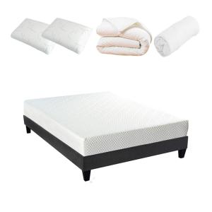 Pack  140x190 cm  Matelas   Sommier   Accessoires