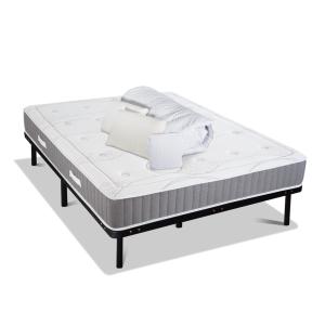 Pack  180x200 cm  Matelas   Sommier Métal   Accessoires