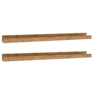 Pack 2 étagères flottantes en bois de pin vieilli 100x7cm