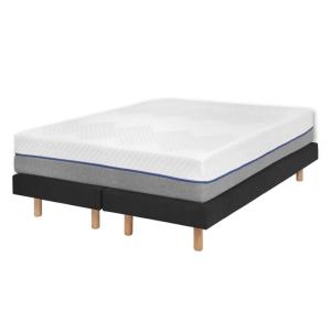 Pack 2 sommiers tapissiers avec matelas bois massif noir 70…