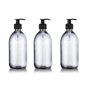 Pack 3 distributeurs de savon rechargeables 500 ml transpar…