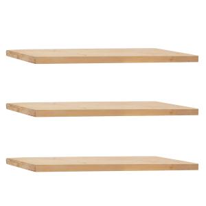 Pack 3 étagères en bois chêne moyen 180cm