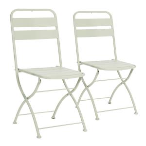 Pack de 2 chaises de jardin pliantes en métal vert