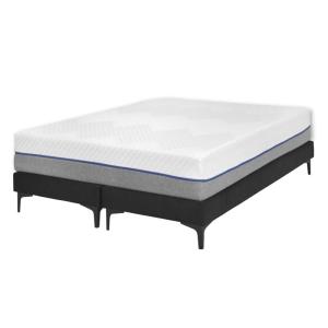 Pack de 2 sommiers tapissiers avec matelas bois massif noir…