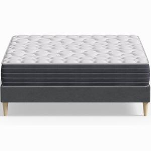 Pack lit 160x200 en velours anthracite   Matelas mémoire de…