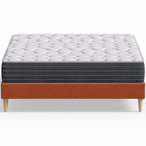 Pack lit 160x200 en velours rouille   Matelas mémoire de fo…