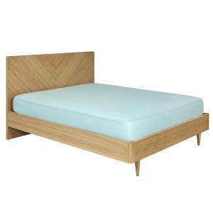 Pack lit 2 places avec matelas Lac plaqué chêne massif 160x…