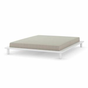 Pack lit 2 places futon avec matelas bois massif blanc 140x…