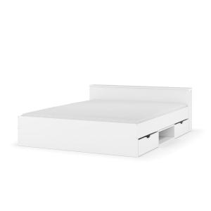 Pack lit avec 2 tiroirs et matelas bois massif blanc 140x20…
