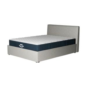 Pack lit coffre et matelas hybride 140x190 épais 26cm