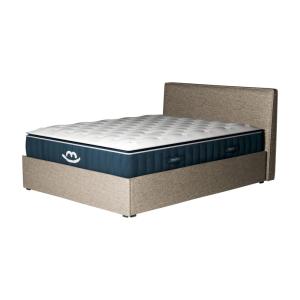 Pack lit coffre et matelas hybride 140x190 épais 30cm