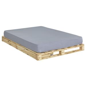 Pack lit palette avec matelas bois massif 160x200 cm