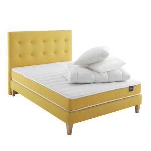Pack literie mousse, tête de lit et compléments 140 x 190 2…