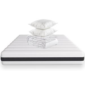 Pack matelas 140x190 Mousse HR   couette   2 oreillers