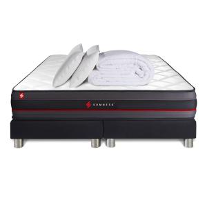 Pack matelas 160x200 double sommiers oreiller couette