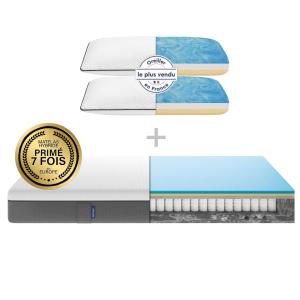 Pack Matelas Hybride   Oreiller Original 140x190