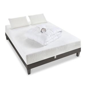 Pack    Matelas Mousse HD   Sommier   Accessoires 140x200 cm