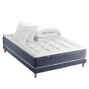 Pack Matelas Ressort 7 zones Sommier couette oreiller 160x2…