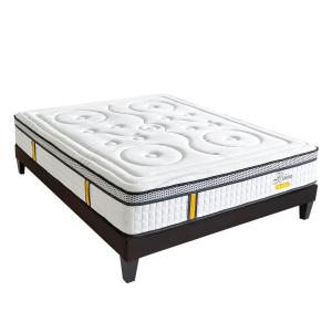 Pack    Matelas Ressorts   Sommier Bois   Alèse antipunaise…