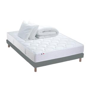 Pack matelas ressorts   sommier   couette   oreillers 140x1…