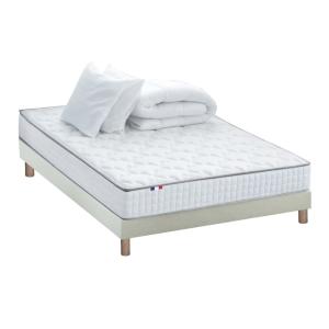 Pack matelas ressorts sommier couette oreillers 160x200 bei…