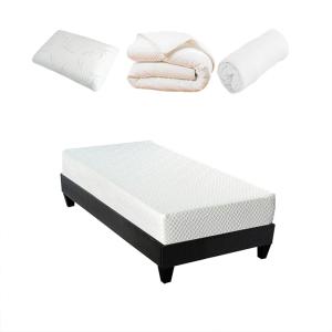 Pack    Matelas   Sommier   Accessoires 90x200 cm