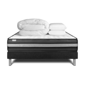 Pack Mousse  à mémoire de forme 160x200cm kit Noir