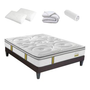 Pack prêt à dormir avec matelas à ressorts ensachés bois bl…