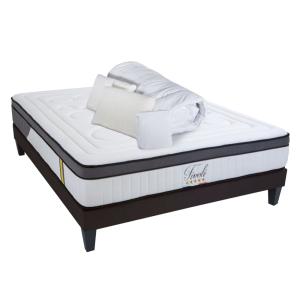 Pack prêt à dormir confort ferme mousse blanc 140x190 cm